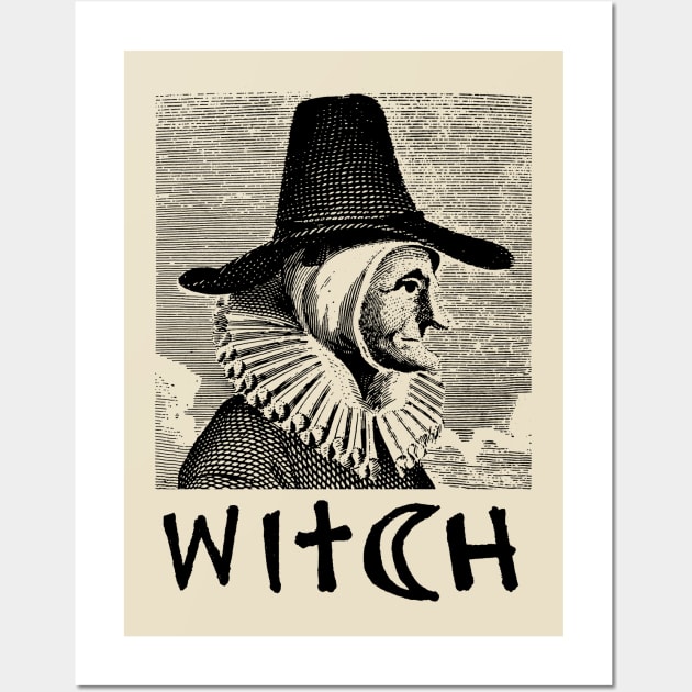 Witch Vintage Illustration / Wicca / Witchcraft / Pagan Wall Art by DankFutura